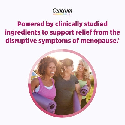 Centrum Complete Multivitamin Supplement + Hot Flush Support Menopause Support Tablets, 30 Tablets