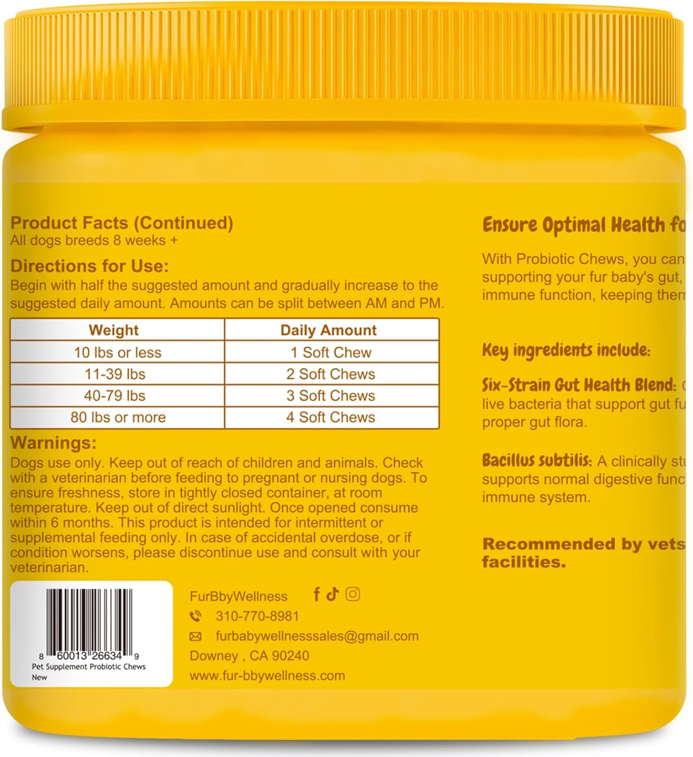 Vet Strength Probiotics for Dogs - Fast Relief for Diarrhoea, Gas & Upset Stomach - Maximum Gut, Immune & Allergy Support - Pumpkin Flavour Soft Chews for All Breeds, 90 Count - görsel 3