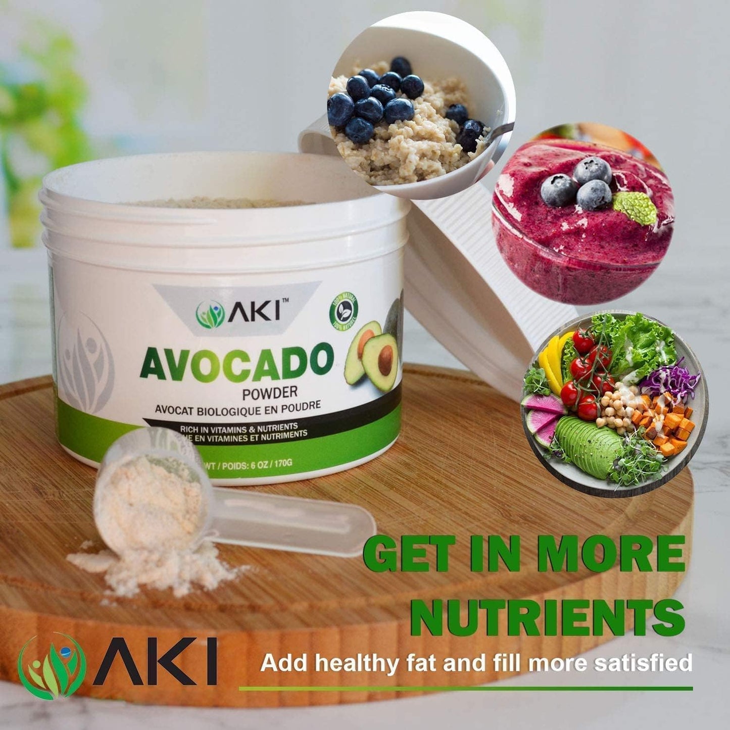 AKI Avocado Superfood Powder (170g) – Nutrient‑Rich, Vegan & Non‑GMO - görsel 5