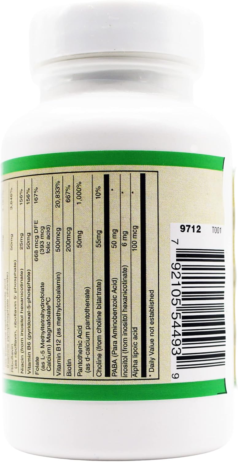 AlchePharma Coenzymated B-Complex High Potency One Daily (30 Capsules) - görsel 3