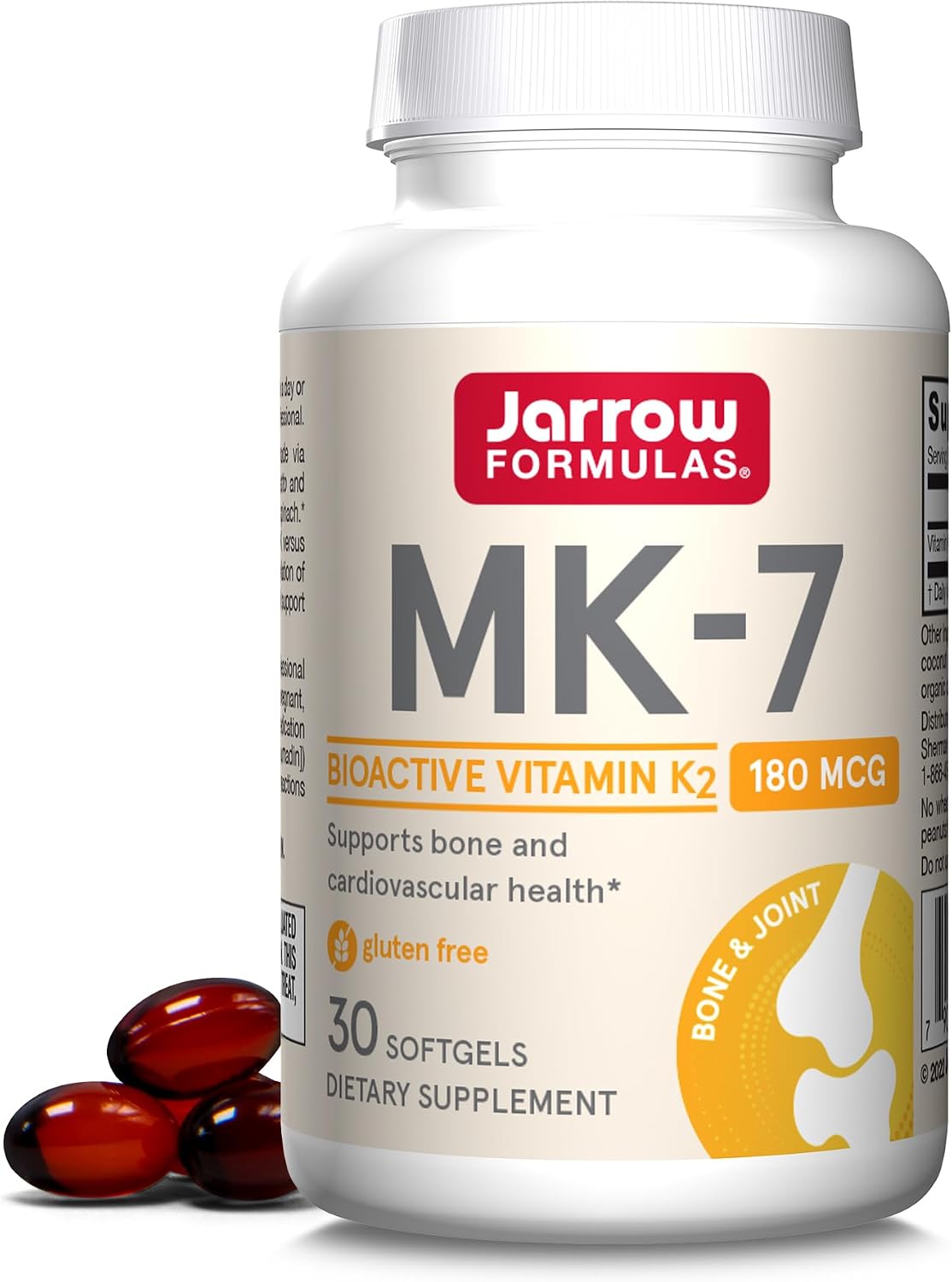 Jarrow Formulae MK-7 90 mcg – Bioactive Vitamin K2 for Bone Health (30 Softgels) - görsel 1