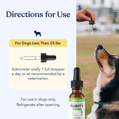 Hemp Oil for Dogs – Natural Hemp Seed Oil Calming Purity Drops