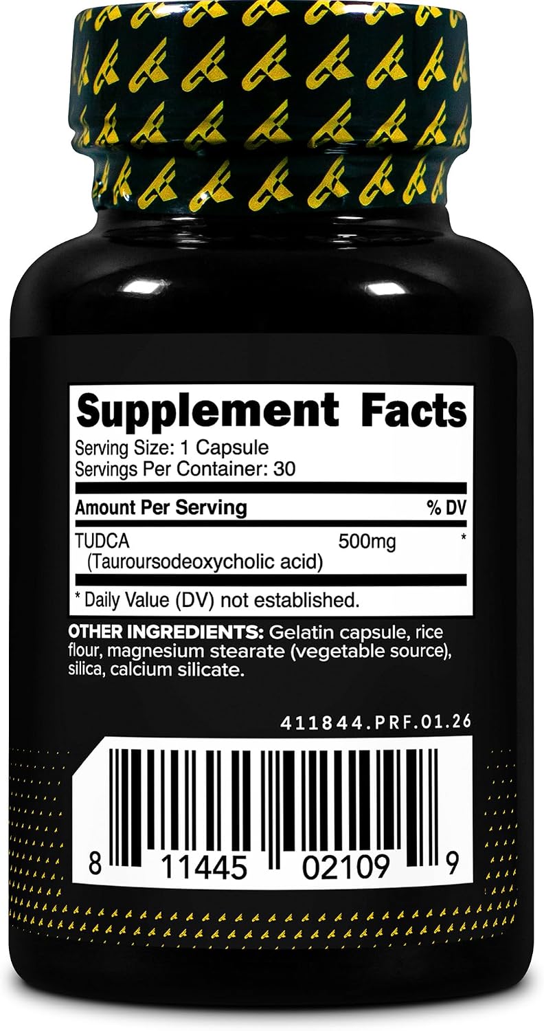 Primaforce TUDCA (Tauroursodeoxycholic Acid) - 500mg per Serving, 30 Capsules - görsel 4