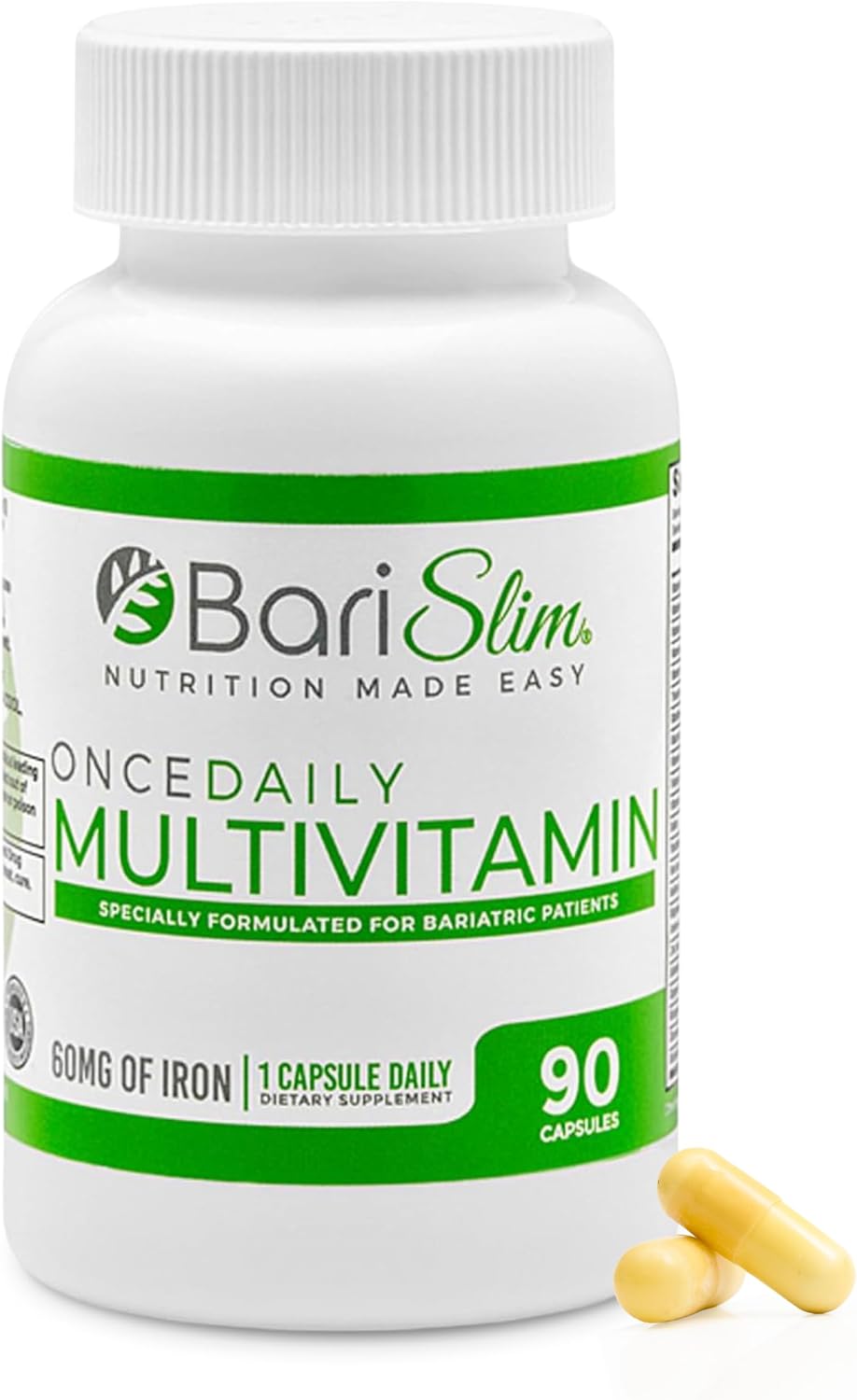 BariSlim Once Daily Bariatric Multivitamin Capsule with 60mg Iron - görsel 1