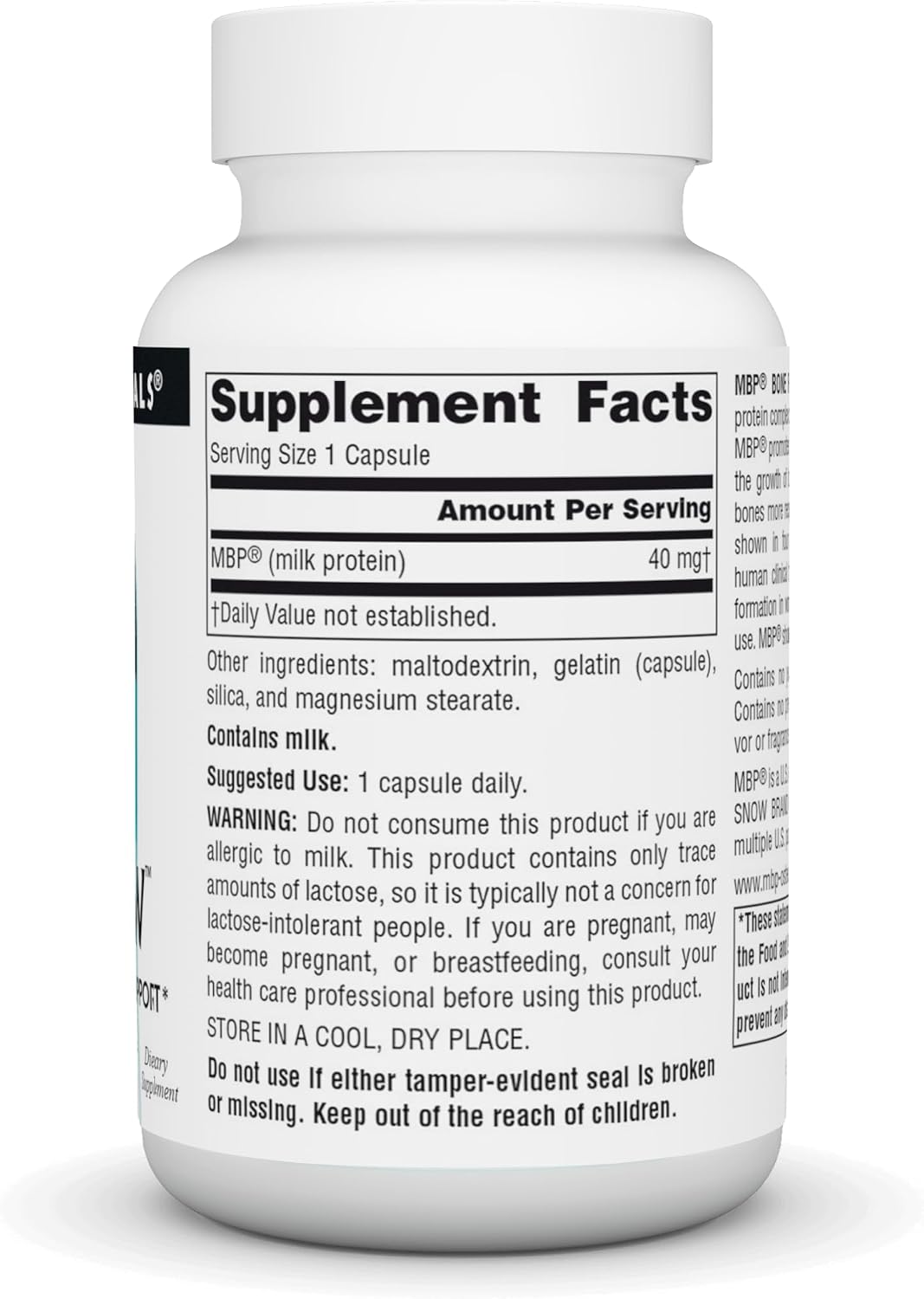 Source Naturals MBP Bone Renew, Milk Protein for Advanced Density Support* – 60 Capsules - görsel 2