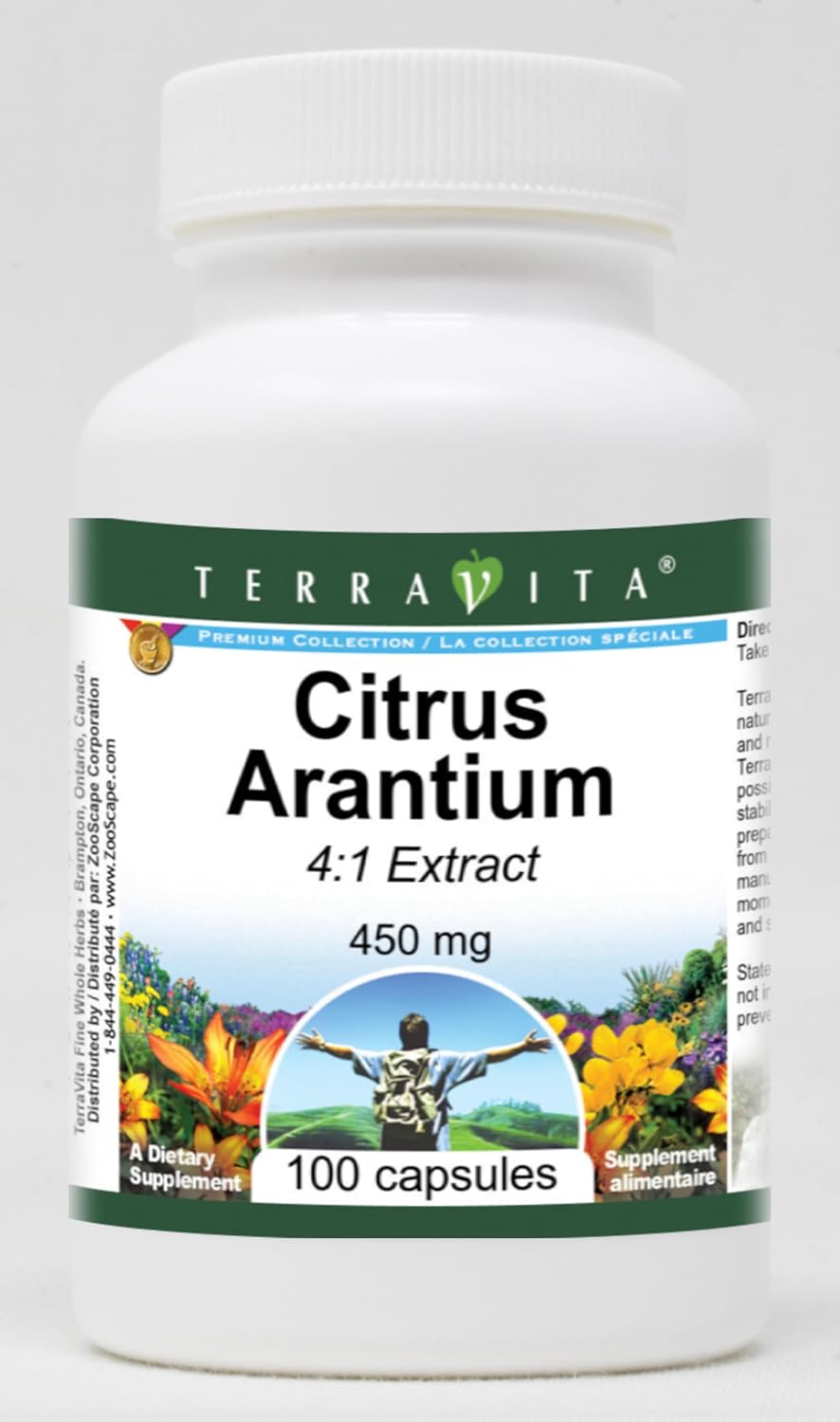 TerraVita Citrus Arantium 4:1-450 mg, 100 Capsules - görsel 1