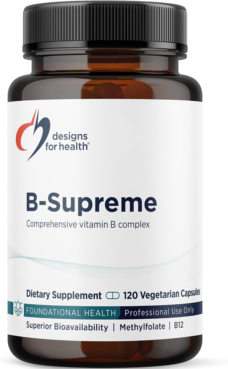 Designs for Health Methylated Vitamin B Complex - 120 Capsules - görsel 1