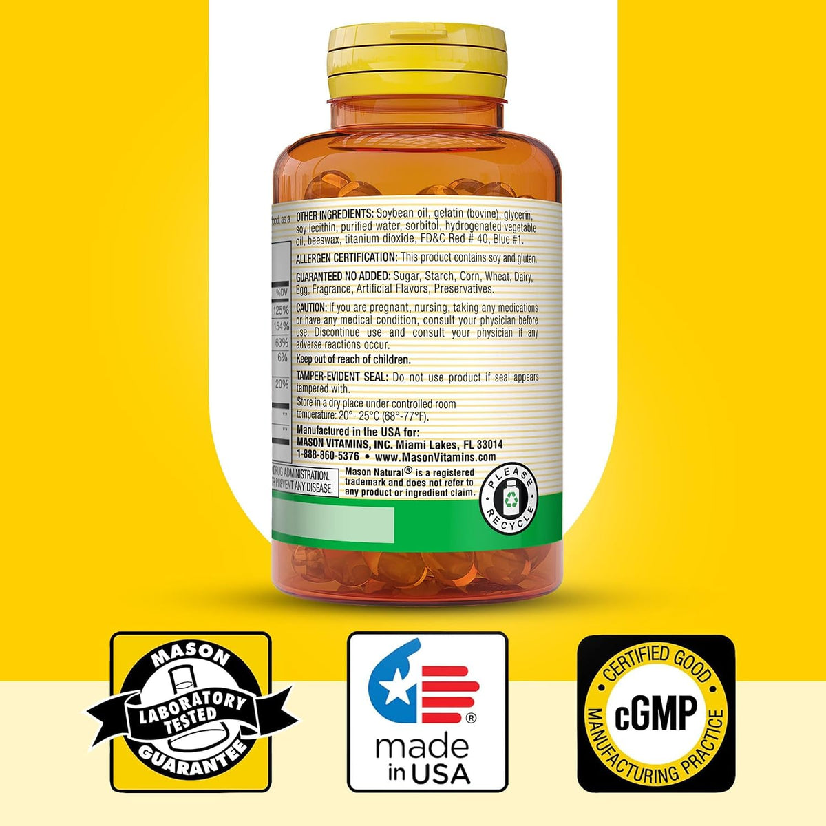 Mason Natural Vitamin B Complex, 300-Day Supply, Softgels (Pack of 3) - görsel 6