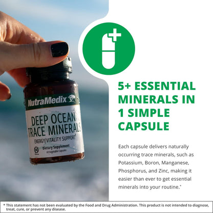 NutraMedix Deep Ocean Trace Minerals, 1000 mg (60 Capsules)