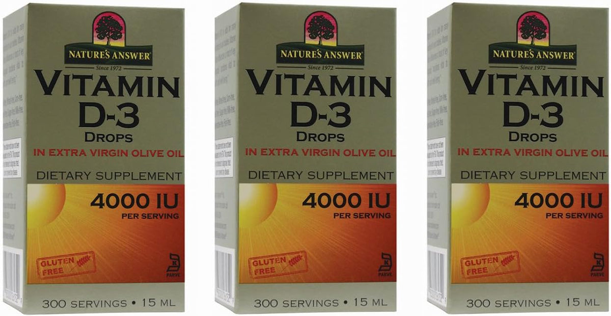 Nature's Answer Vitamin D-3 Drops | Blended with Extra Virgin Gold Olive Oil | Rapidly Absorbed | No Fillers, Soy, Yeast, Sugar, Milk or Preservatives (0.5 oz) - görsel 3