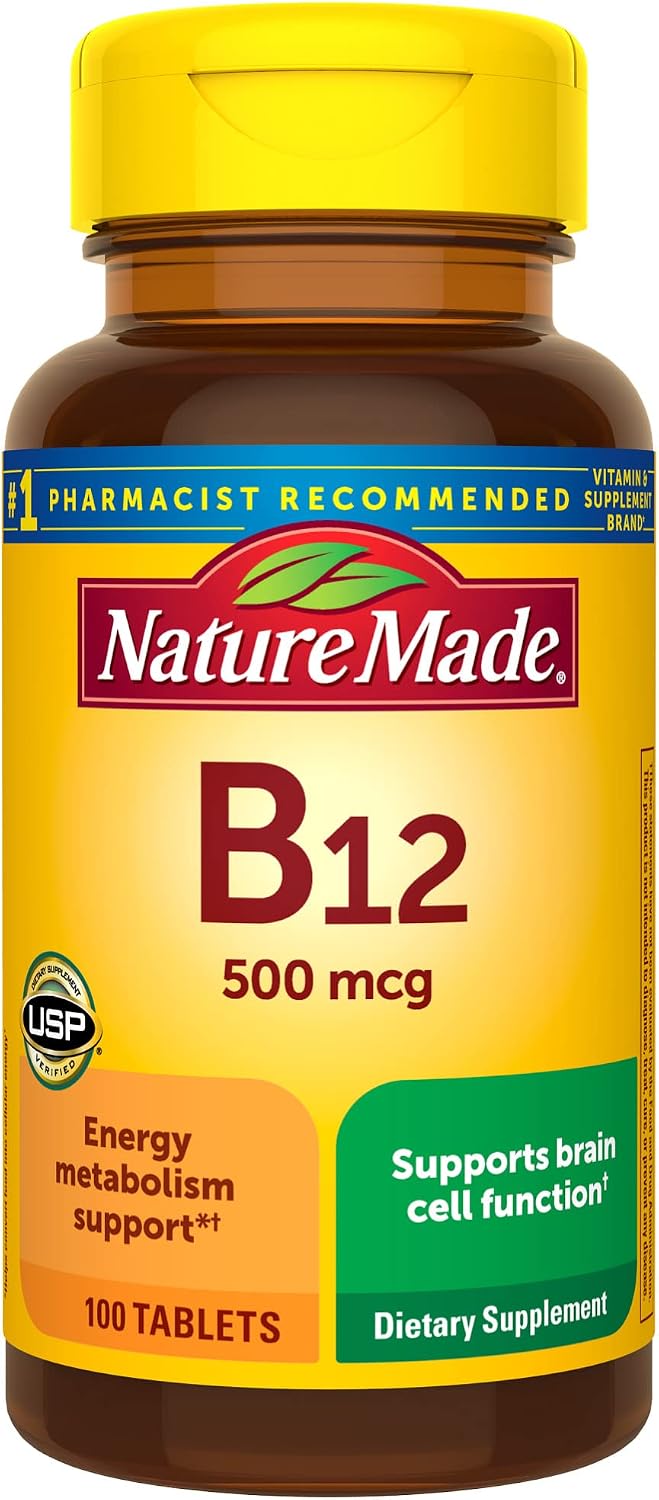 Nature Made Vitamin B12 500 mcg, 100 Tablets - görsel 1