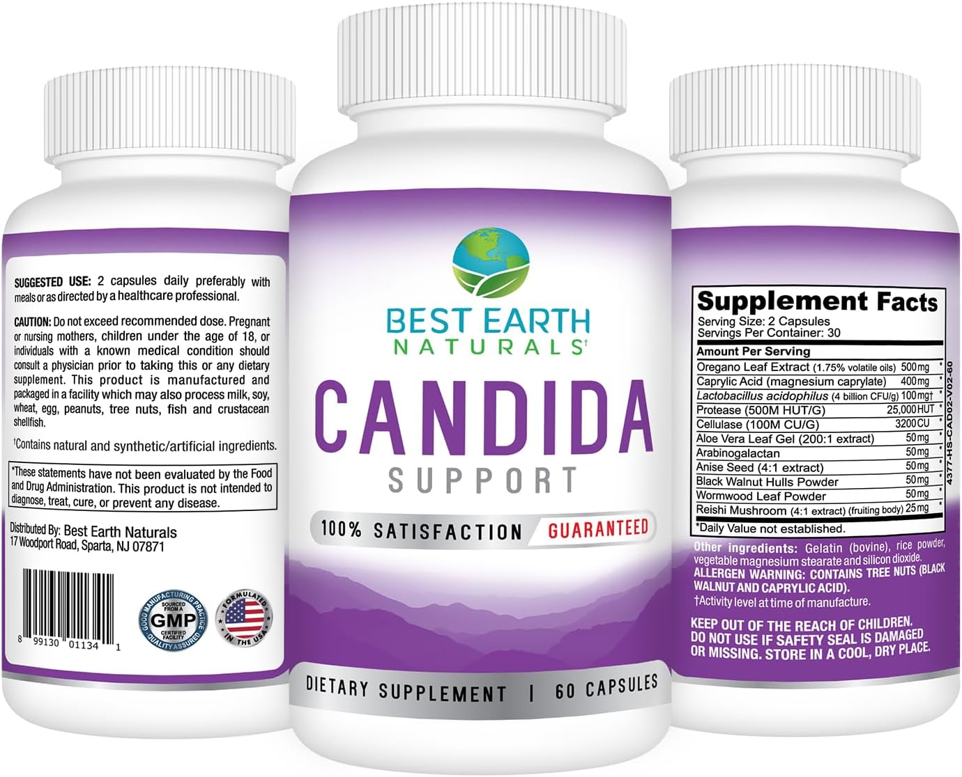 Best Earth Naturals Candida Support Supplement – Promote Natural Balance, 60 Capsules - görsel 2