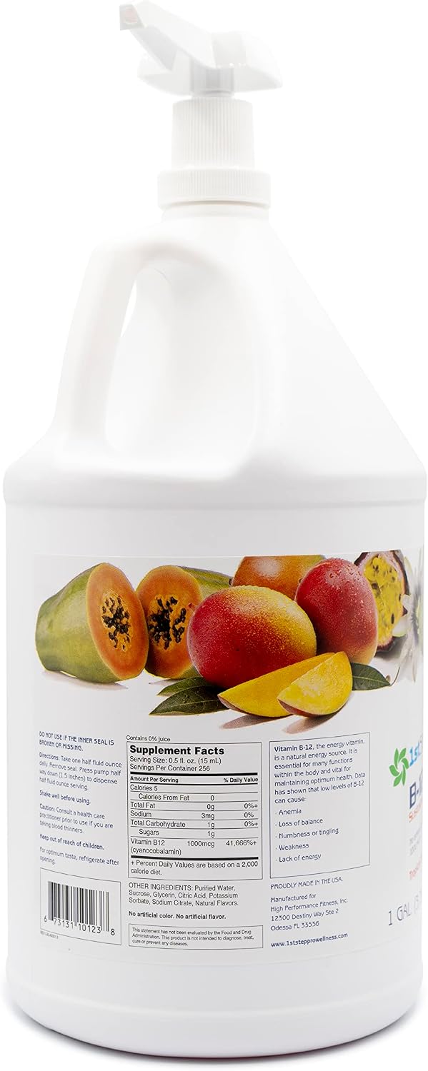 1st Step for Energy B12 Tropical Blast Liquid Supplement, 3.785 L (1 US Gallon) - görsel 3