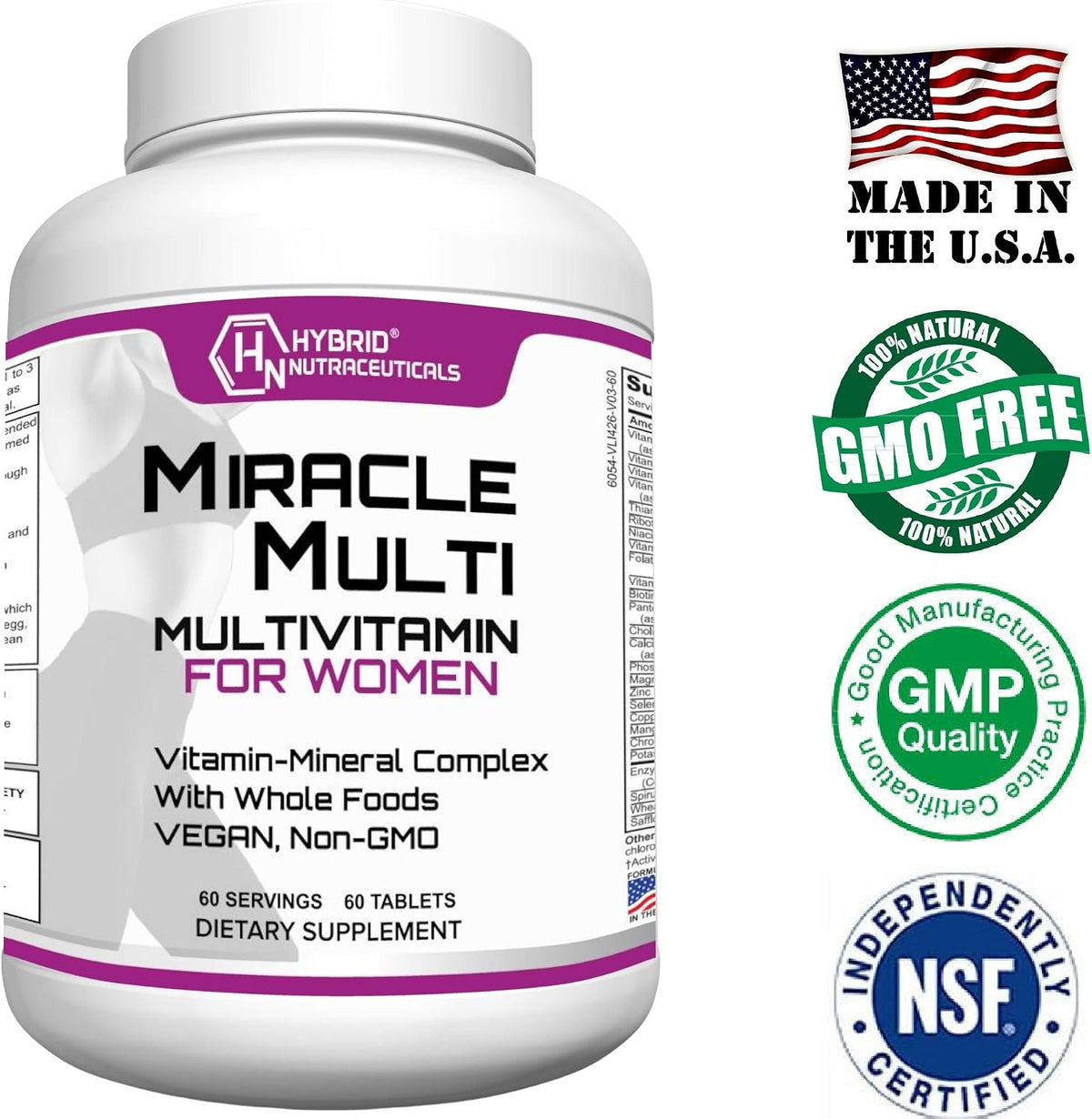 MiracleMulti Women Multivitamin with Probiotics, Biotin, Folic Acid, Enzymes & Fruit & Vegetable Blend - görsel 5