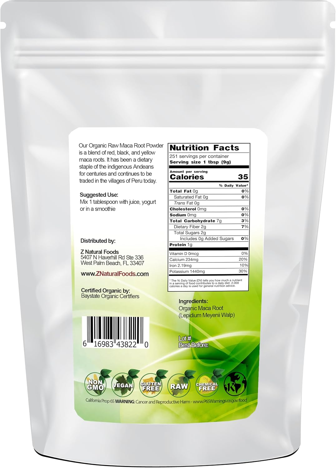 Organic Maca Root Powder - Bulk 2.27 kg Size - Adaptogen Superfood Supplement - Red, Yellow & Black Blend Grown In Peru - Raw, Vegan, Non GMO, Gluten-free - görsel 2