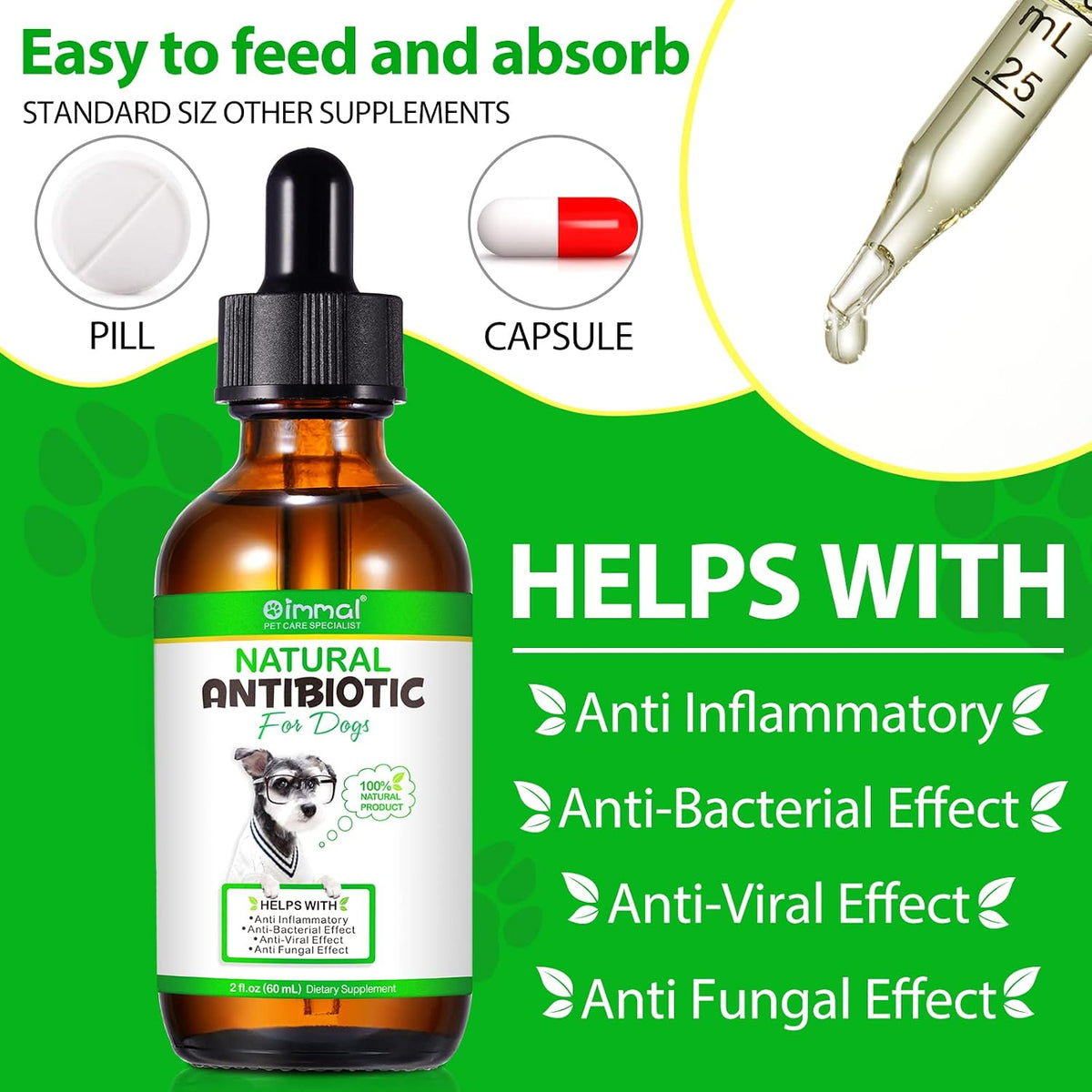 ALIVO Natural Antibiotics for Dogs - Supports Allergy and Itch Relief, Dog Multivitamin, Bacon Flavour - 60ml x 2 - görsel 9