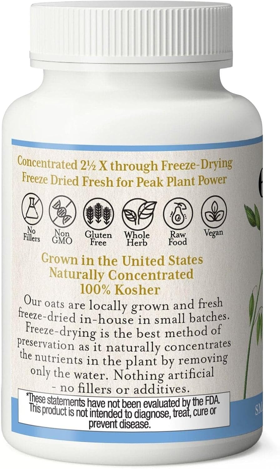 Eclectic Herb - Organic Oats Capsules | Milky Green Oats Avena Sativa | Nervous System Support | Natural Dietary Supplement | US-Grown, Vegan, Non-GMO, Gluten-free (90 CT | 375 mg) - görsel 2