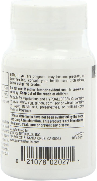 Source Naturals MegaFolinic – 60 Tablets (Pack of 2)