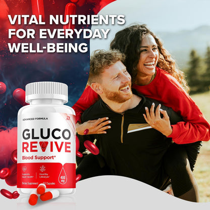 GlucoRevive Capsules – All-Natural Formula to Support Healthy Levels (2-Pack, 120 Capsules)