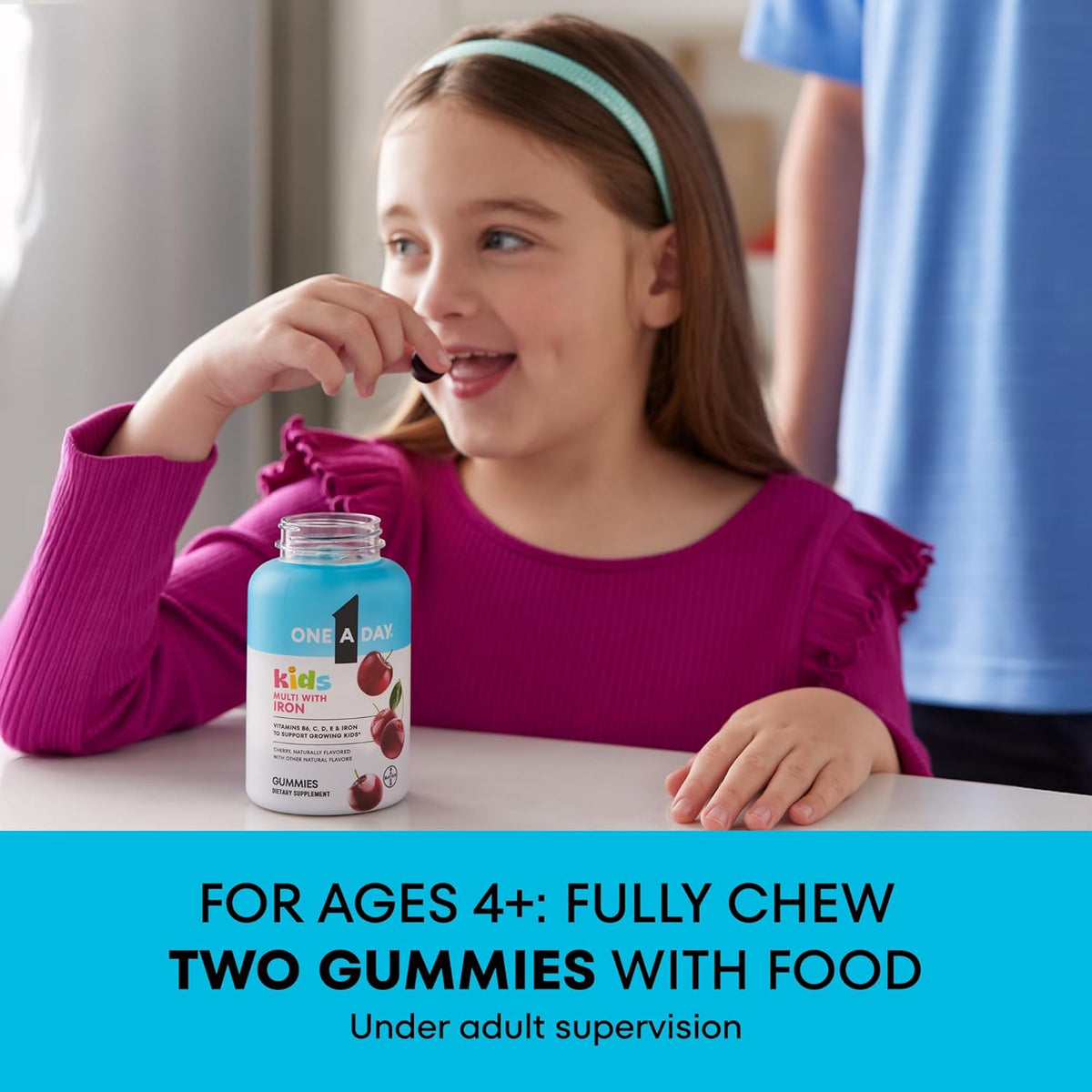 One A Day Kids Multivitamin with Iron Gummy - 60 Count - görsel 5
