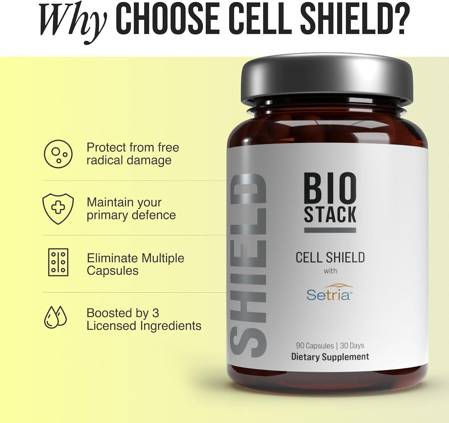 BIOSTACK Cell Shield with Setria Glutathione | Liposomal Supplement with Vitamin C, Turmeric, and C3 Curcumin Complex | Pure Reduced L-Glutathione 500mg - görsel 4