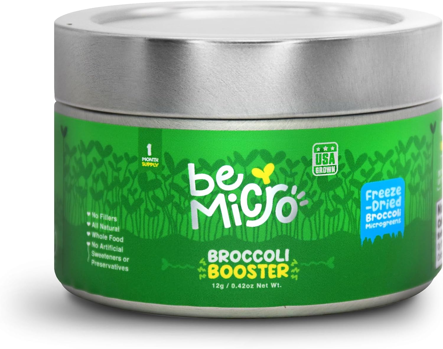 BeMicro Whole Food Microgreens - USA Grown, Small Batch, Nrf2 Activation - Broccoli, Cabbage & Radish Blend (5g) - görsel 9
