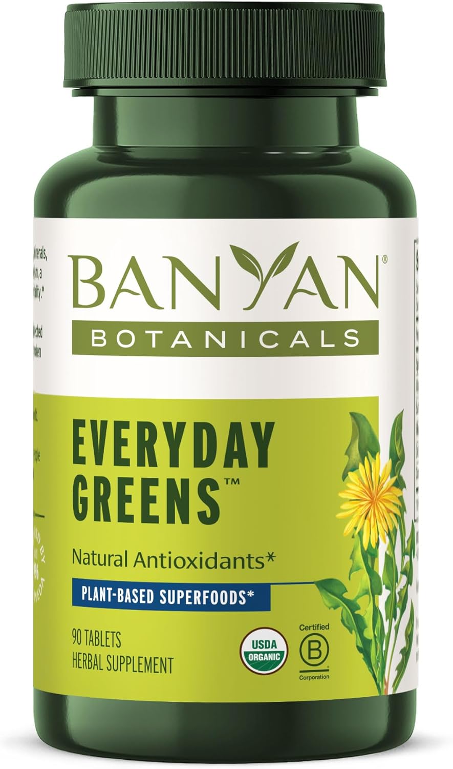 Banyan Botanicals Organic Everyday Greens – Concentrated Superfood Tablets - görsel 1