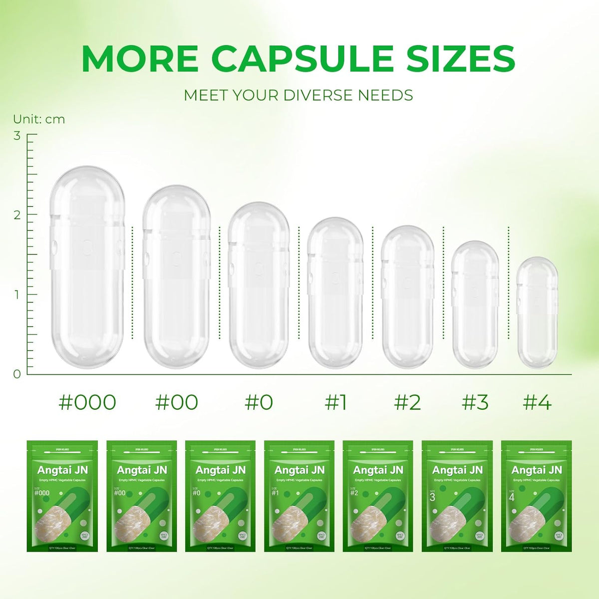 Size 4 Empty Capsules - 100 Pack Clear Vegan Capsules with Filling Kit - görsel 6