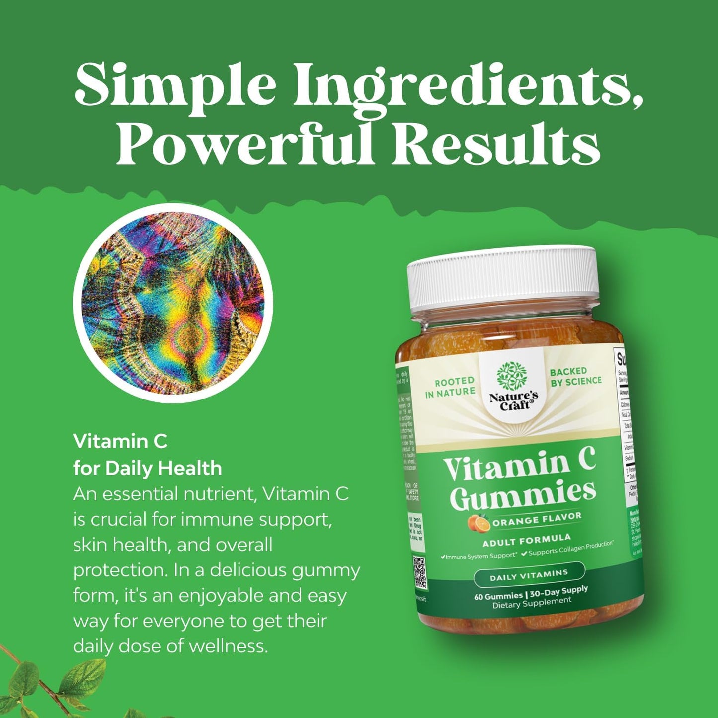 Chewable Vitamin C Gummies for Adults - Halal Vitamin C Immune Support Gummies - Ascorbic Acid Natural Gummy Immune Booster for Adults and Natural Cold Remedy Gummy Vitamins - 60 Count - görsel 4
