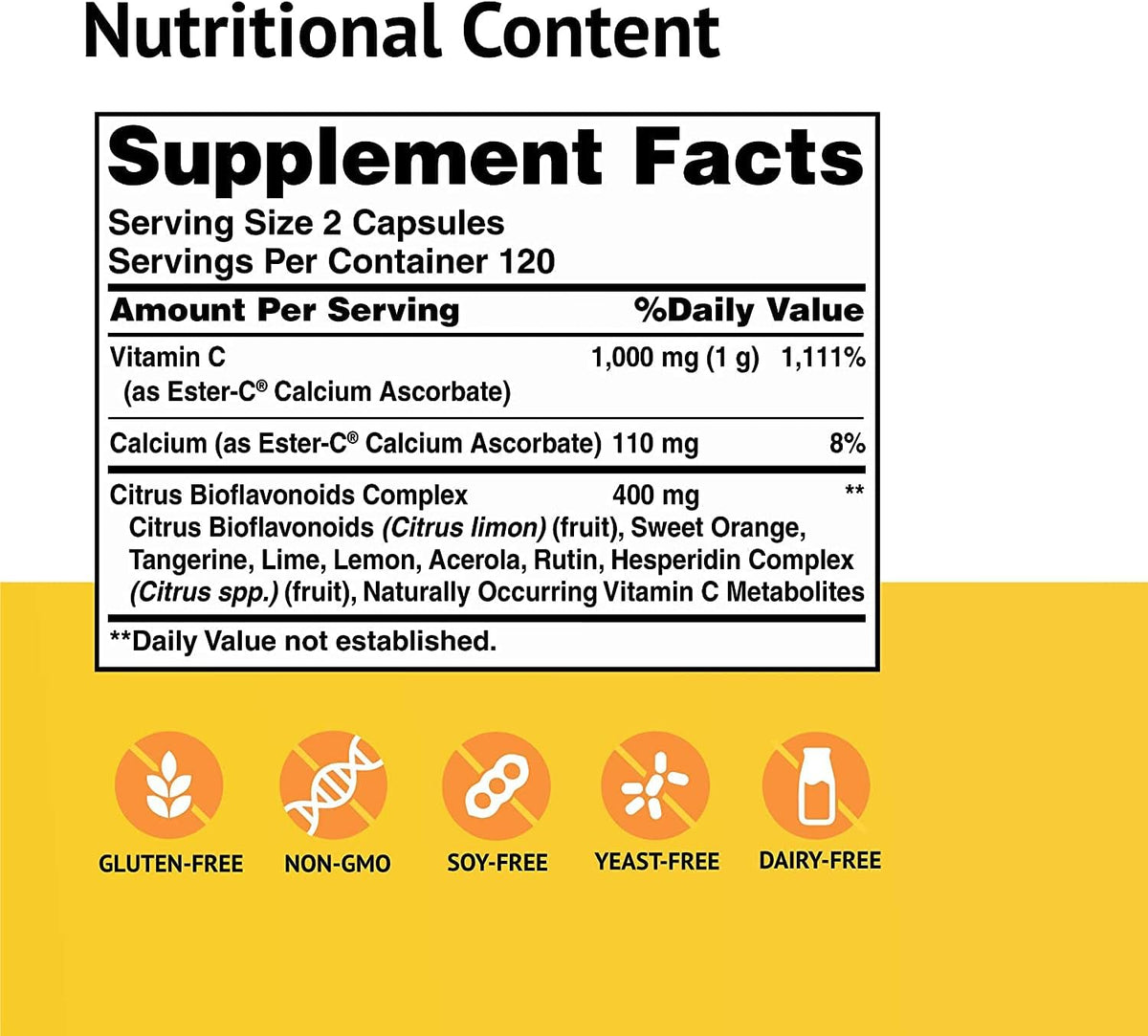 American Health Ester-C 500 mg with Citrus Bioflavonoids - 240 Capsules (2-Pack) - görsel 2