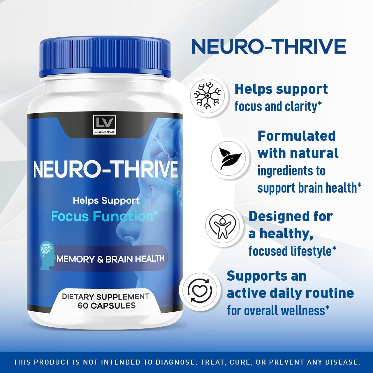 Neuro Thrive Brain (2 Pack) – Official Advanced Formula – 120 Capsules - görsel 2