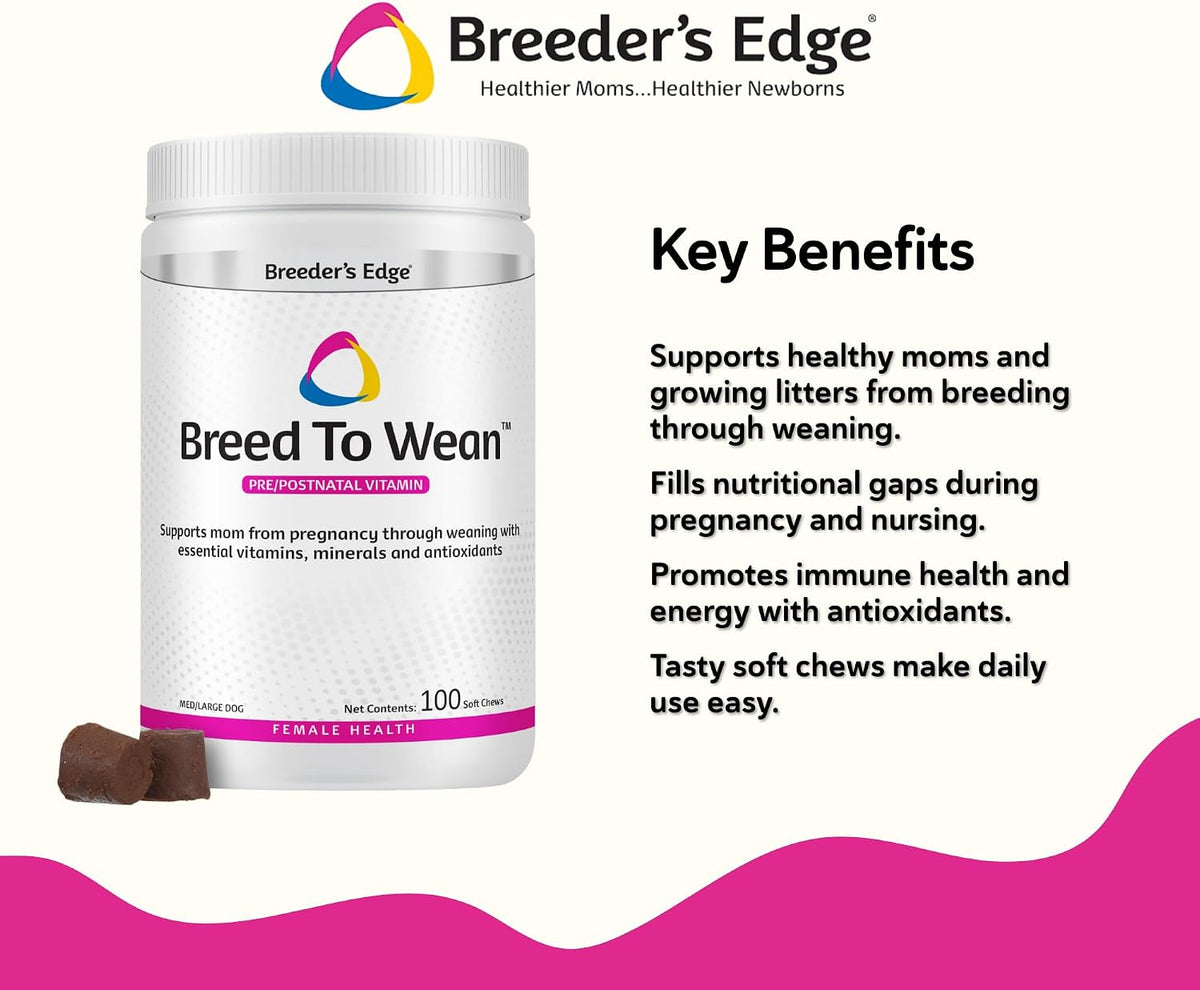 Breeder’s Edge Breed to Wean, Prenatal and Postnatal Multivitamin for Dogs & Cats, 100ct – Image 3