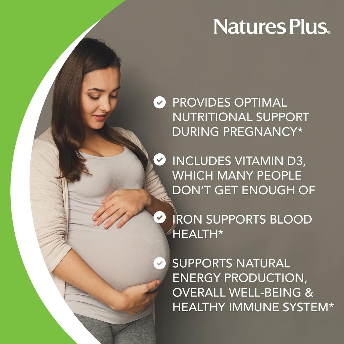 Nature's Plus Ultra Prenatal Multivitamin - 800 mcg Folate, 180 Vegetarian Tablets - görsel 4