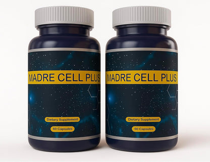 Madre Cell Plus - Stem Cell Support with Purest AFA Blue-Green Algae - 60 Capsules Pack of 2