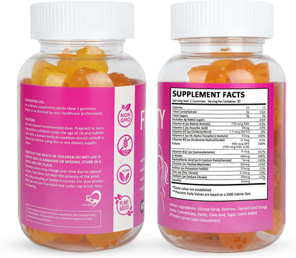Laicuherb Fertility Support Gummies for Women – with Myo-Inositol & Pantothenic Acid, 60 Gummies