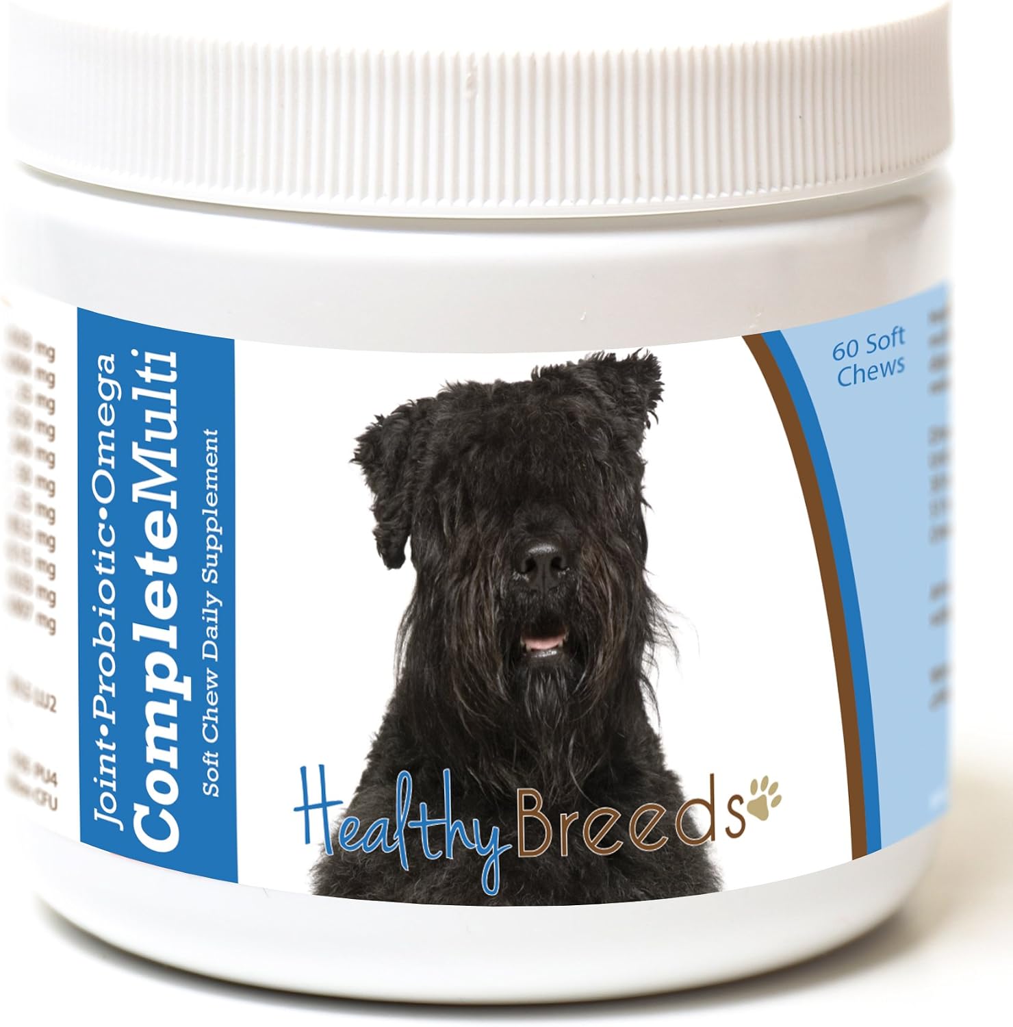 Healthy Breeds Bouvier des Flandres All-in-One Multivitamin with Probiotics, Glucosamine, Chondroitin & Omegas – 60 Soft Chews - görsel 1