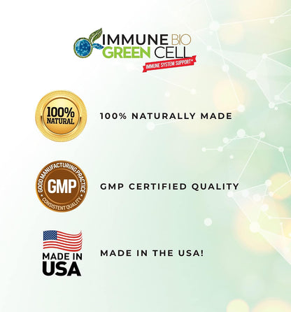 Immune Bio Green Cell - 240 ml (2 Pack) - Immune System Support with Vitamin C & Herbs