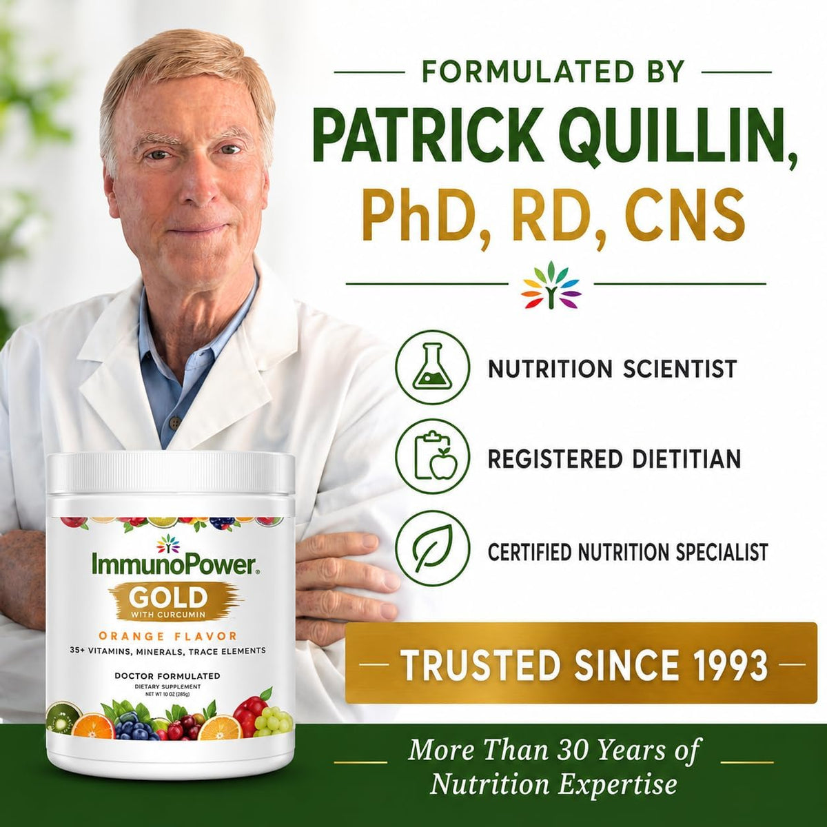 ImmunoPower Gold: High-Absorption Turmeric & BioPerine Immune Support with 35+ Nutrients, Orange Flavour - görsel 3