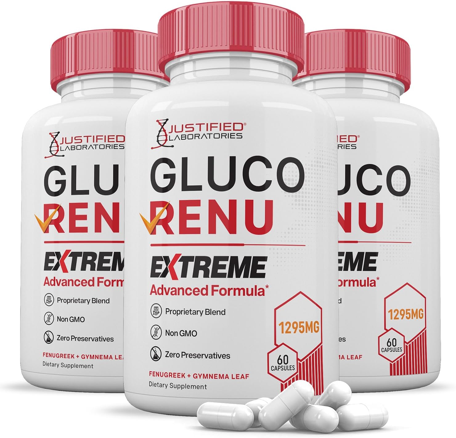 Gluco Renu Extreme 1295mg Glycogen Support Food Supplement – 5 Pack (300 Capsules) - görsel 8
