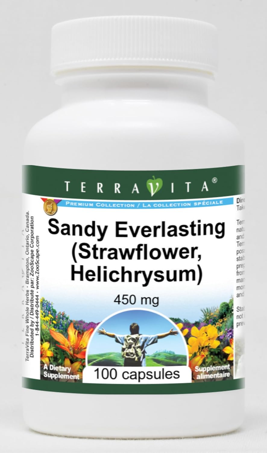 Sandy Everlasting (Strawflower, Helichrysum) - 450 mg (100 Capsules) - görsel 1