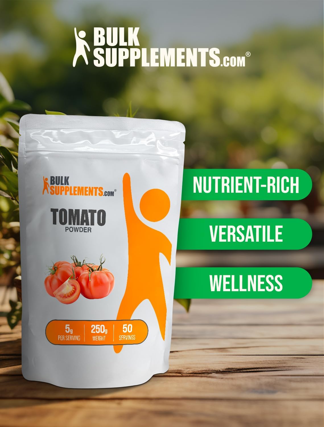 BulkSupplements.com Tomato Powder - Ground Tomato for Cooking, Vegan & Gluten-free, 250 g - görsel 5