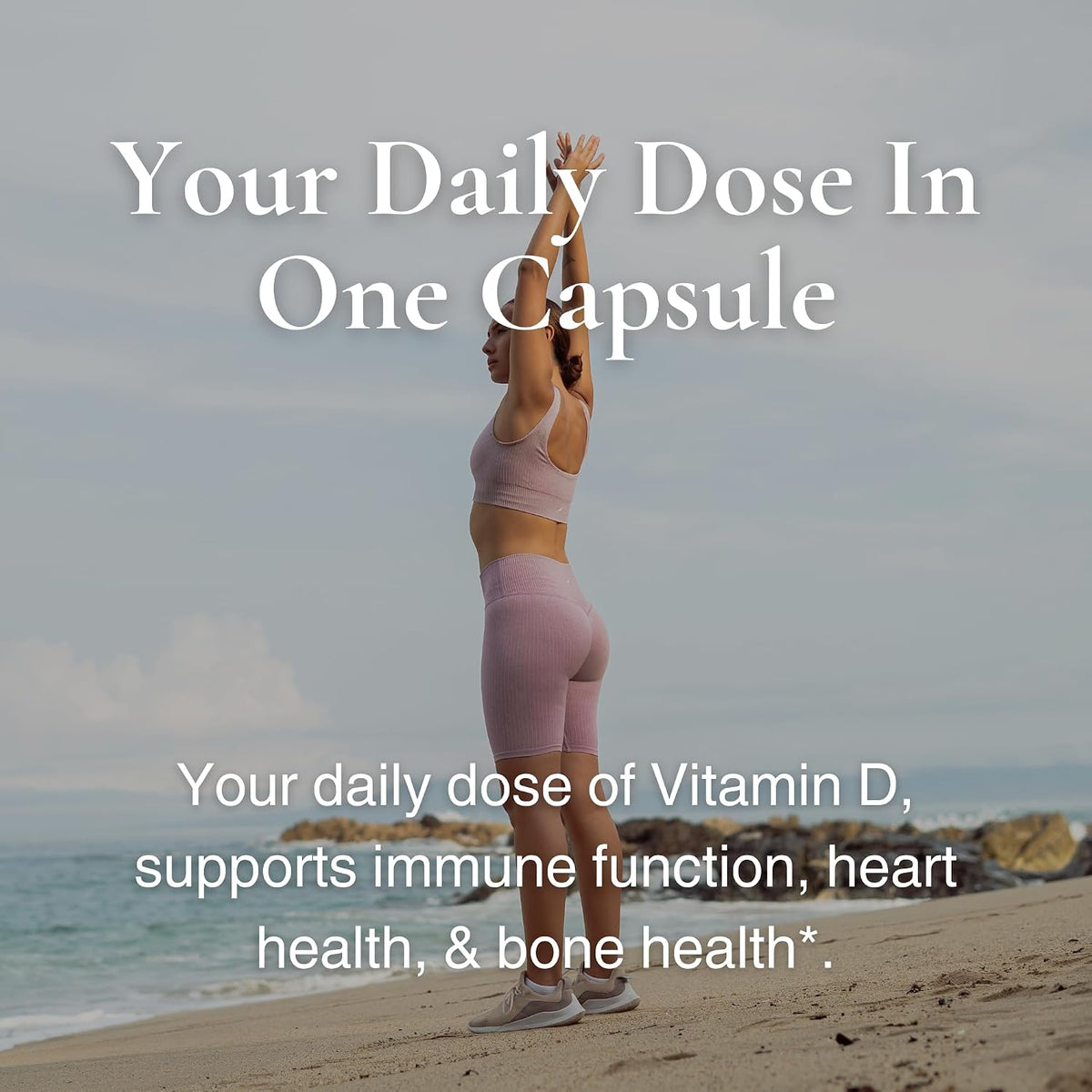 Utzy Naturals D3 5,000 IU Vitamin D3 Food Supplement - 60 Capsules - görsel 3