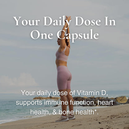 Utzy Naturals D3 5,000 IU Vitamin D3 Food Supplement - 60 Capsules