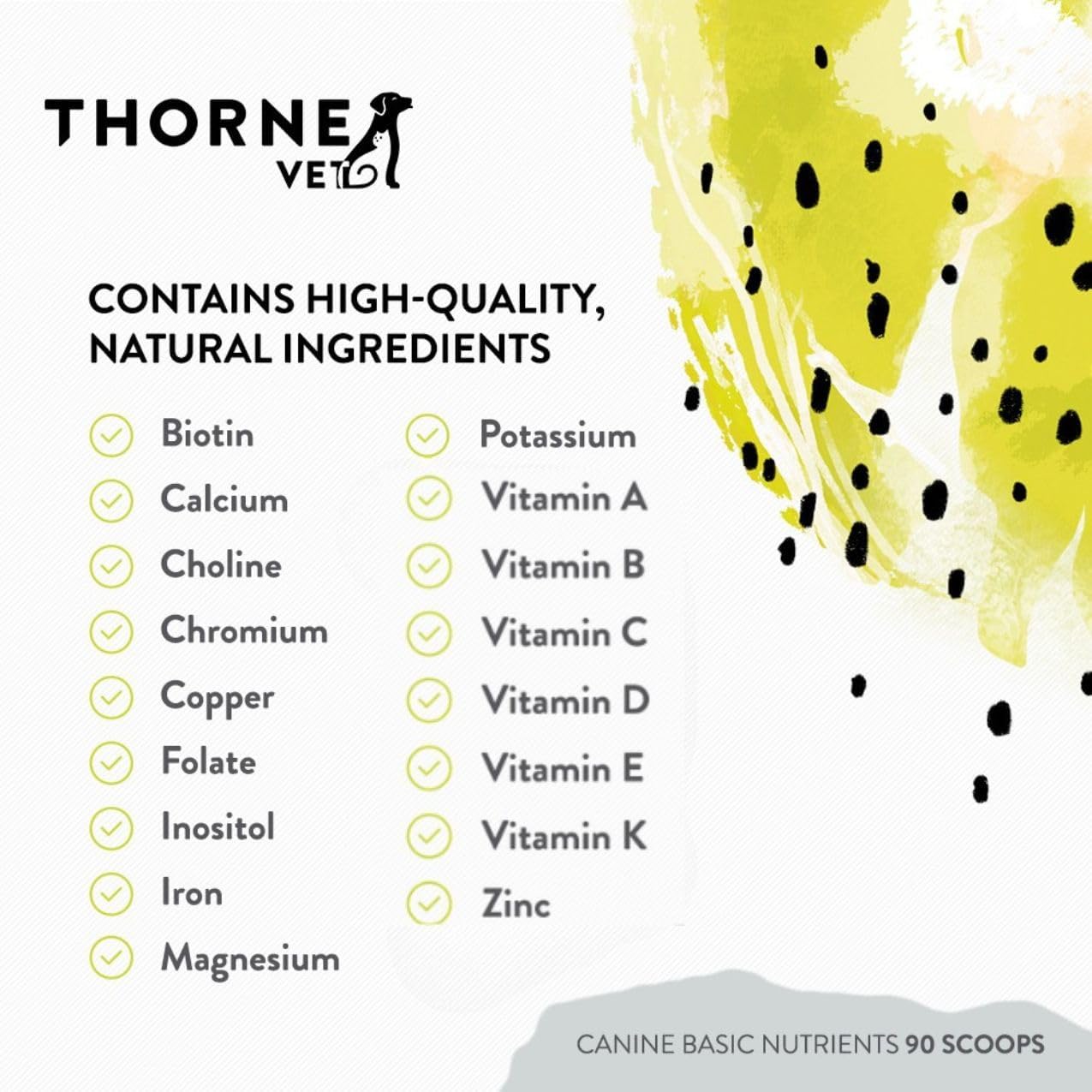 ThorneVet Canine Basic Nutrients Powder – Multivitamin Support for Dogs, 90 Scoops - görsel 5