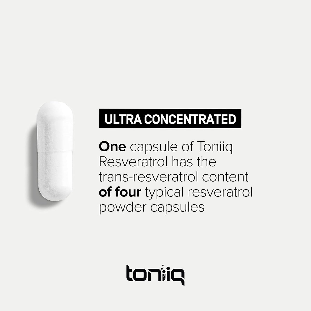 Toniiq Ultra High Potency Trans Resveratrol 1000mg - 98% Pure - 60 Capsules - görsel 5