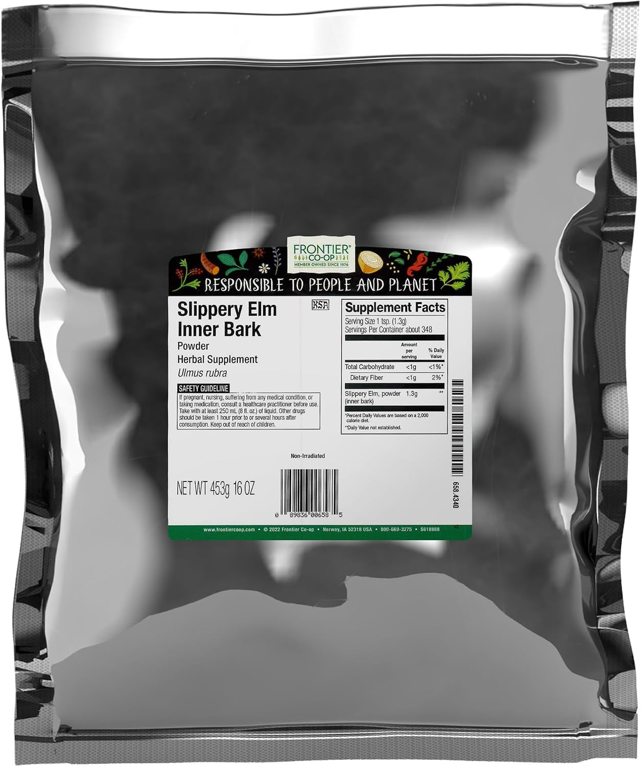Frontier Co-op Ground Wildcrafted Slippery Elm Inner Bark (1 lb / 453 g) - görsel 1