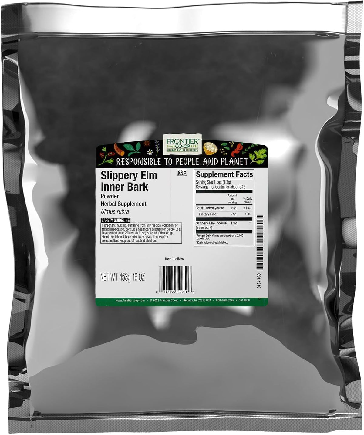 Frontier Co-op Ground Wildcrafted Slippery Elm Inner Bark (1 lb / 453 g) - görsel 1