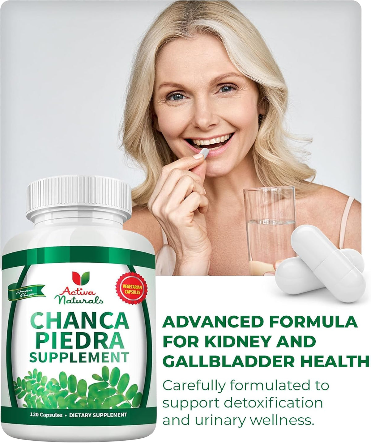 Activa Naturals Chanca Piedra 500mg – 120 Plant-Based Capsules – Phyllanthus Niruri Herb Extract - görsel 7
