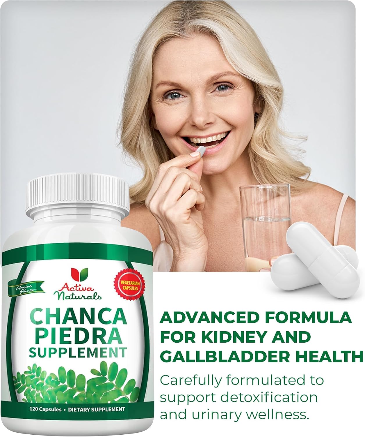 Activa Naturals Chanca Piedra 500mg – 120 Plant-Based Capsules – Phyllanthus Niruri Herb Extract - görsel 7