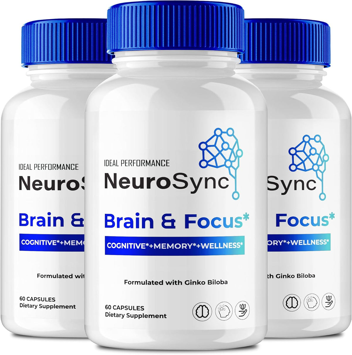 Neuro Sync Capsules - Neuro Sync Advanced Formula Nootropic Supplement Capsules for Nerve and Brain Health Support, NeuroSync Brain and Focus All Natural Support Reviews (3 Pack) - görsel 1